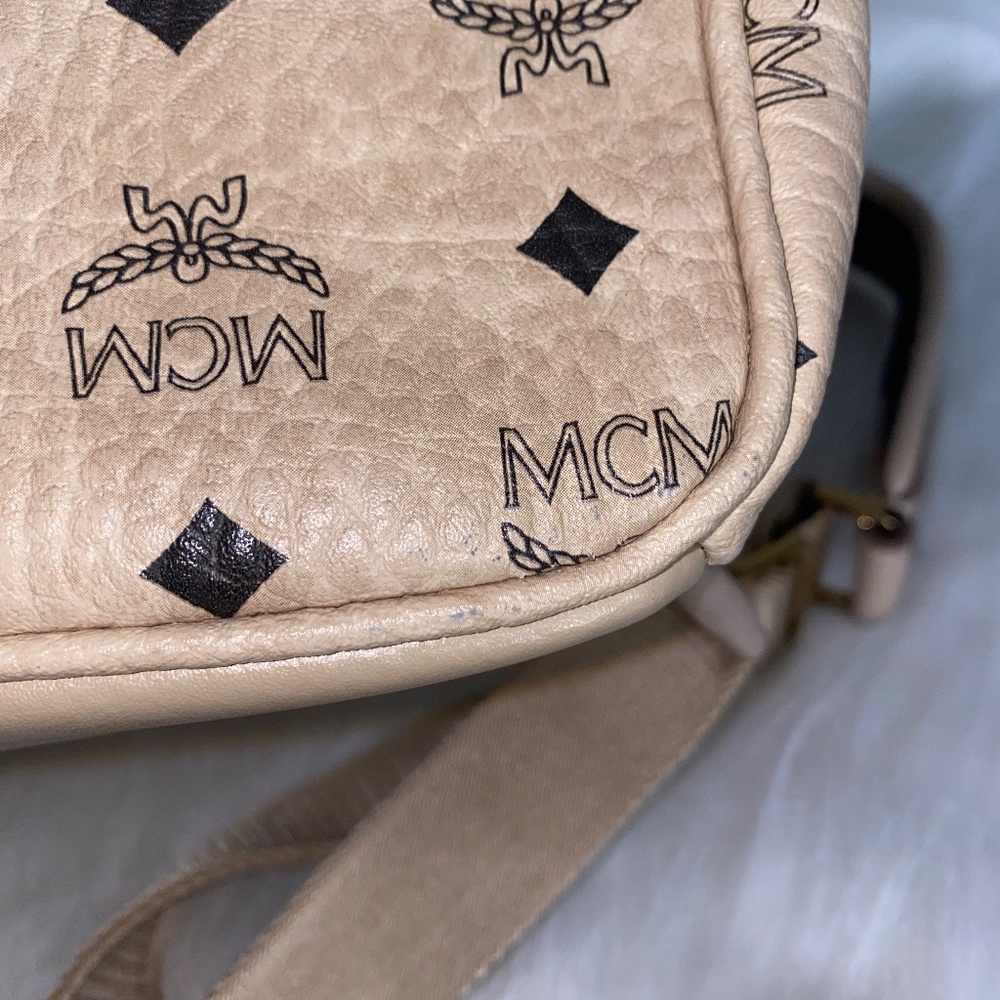 Mcm Backpack Creme Visetos Studs Preowned Authent… - image 6